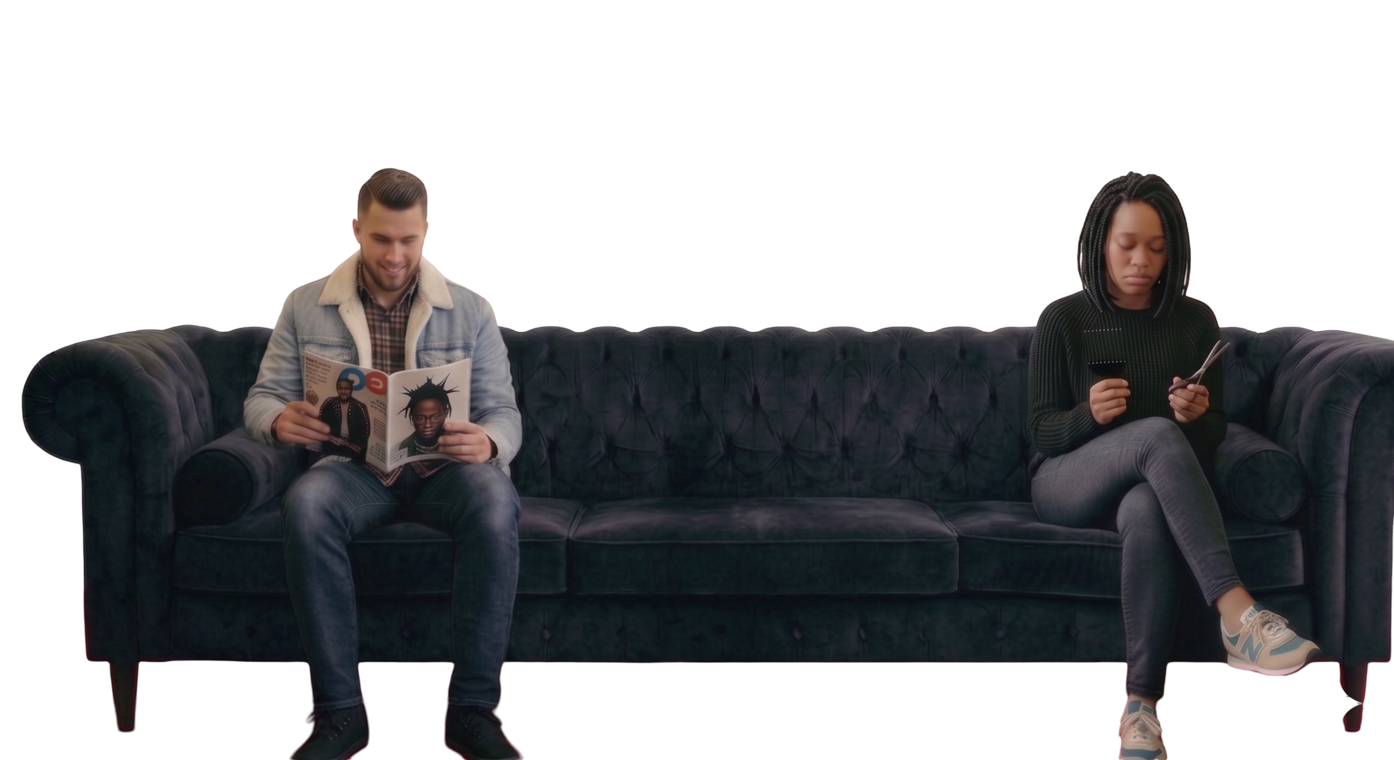 Sofa bridging dual audience